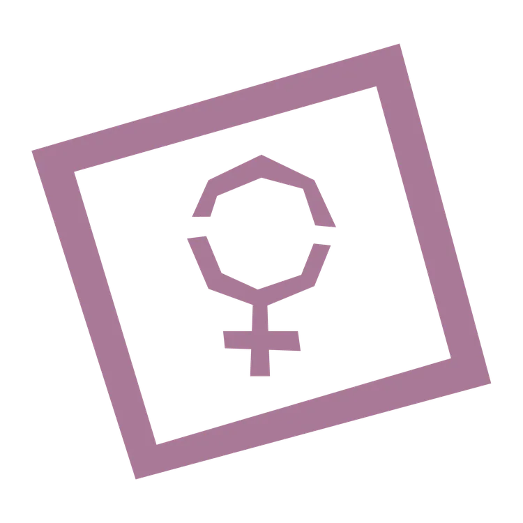 Purple healthy women icon