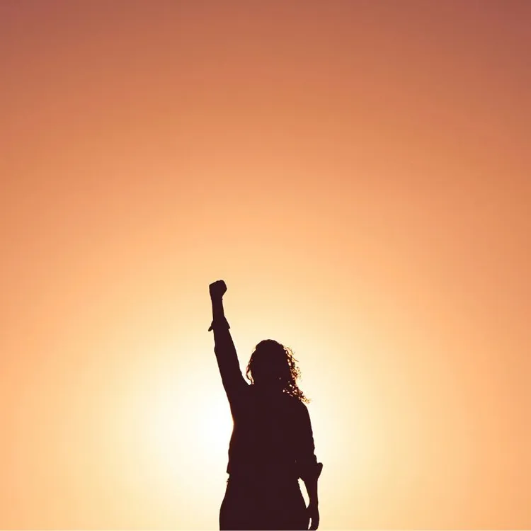 Silouhette poing levé