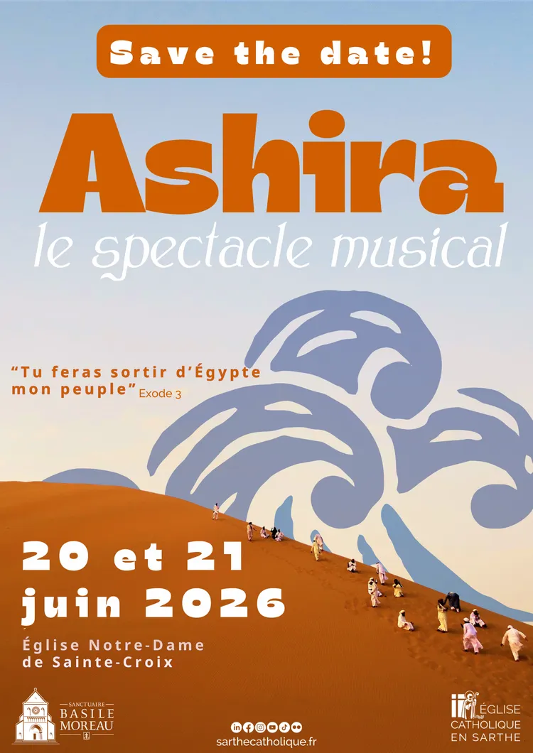 Le spectacle Ashira raconte l'histoire de Moïse et du peuple hébreu.