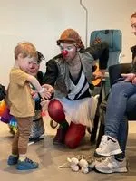 clown et enfant