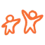 pictogramme fratrie heureuse